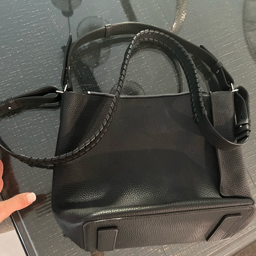 Black leather  ALl saints bag